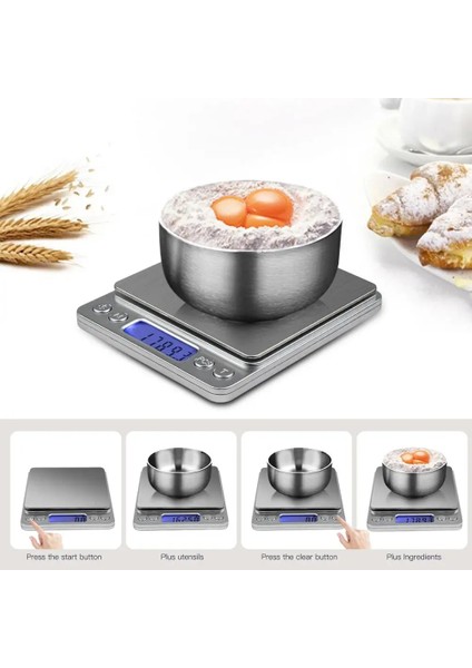 C-5kgx 1g 0.01/ 0.1/1g Dijital Cep Mutfak Terazisi 0.01G Hassas Arka Işık Tartı Ölçme Araçları 0.1g Takı Için 100/200/300G (Yurt Dışından) indirimleri