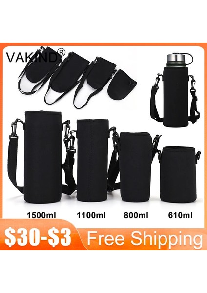 1100ML Bardak Setleri 1 Adet Spor Su Şişesi Kılıfı Yalıtımlı Çanta Su Şişesi Kılıfı Şişeler Bardak Kılıfı Kol Kapak Taşıyıcı Için 610ML/800ML/1100ML/1500 (Yurt Dışından)