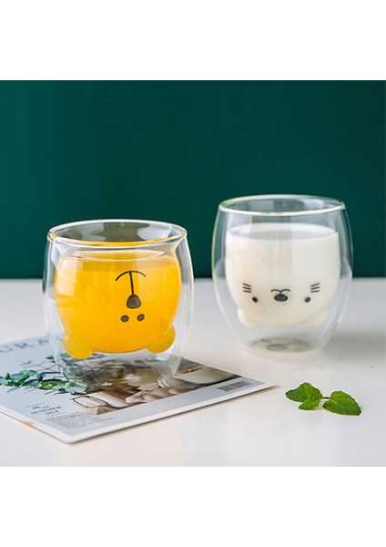 Unicorn Çok Boyutlu Kupa Gözlük Çift Altlı Yaratıcı Kahve Fincanı Dayanıklı Kungfu Çay Kupa Süt Suyu Bardağı Drinkware Sevgililer Günü Hediyesi (Yurt Dışından) indirimleri