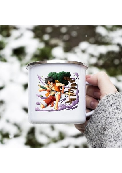 Stil 9 Kupa Yaratıcı Seramik Isıtma Su Sıcaklığına Duyarlı Renk Değiştiren Kupa Tek Parça Luffy Film Çevreleyen Kahve Su Bardağı (Yurt Dışından)