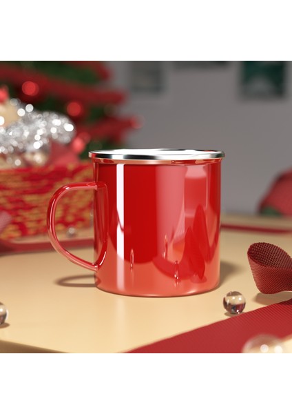 Yeşil Emaye Kahve Kupaları 350 ml Yaratıcı Kahve Fincanı Seyahat Çay Bardağı Süt Emaye Kupalar Ev Mutfak Drinkware Noel Partisi Hediyeleri (Yurt Dışından)