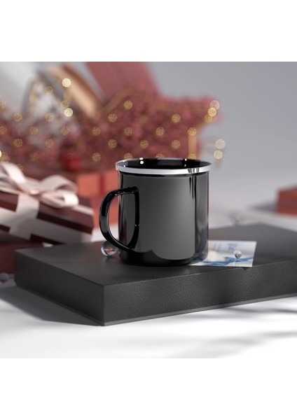 Yeşil Emaye Kahve Kupaları 350 ml Yaratıcı Kahve Fincanı Seyahat Çay Bardağı Süt Emaye Kupalar Ev Mutfak Drinkware Noel Partisi Hediyeleri (Yurt Dışından)