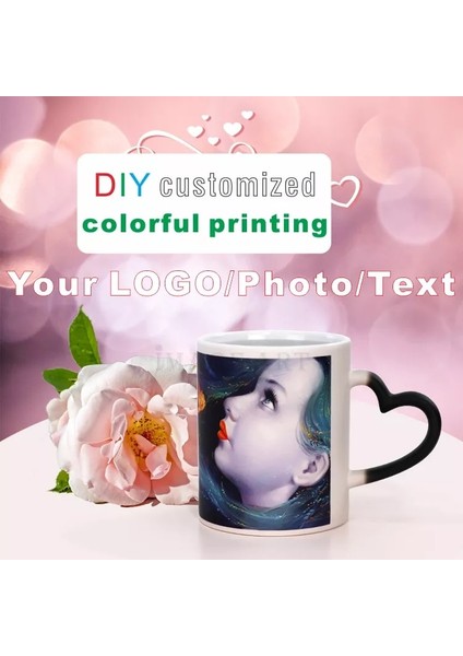 Blue-1 350 ml Dıy Kişiselleştirilmiş Sihirli Kupa 350 ml Sıcak Su Transferi Renkli Seramik Bardak Özelleştirme Baskı Fotoğraf Logo Metın Resim Yaratıcı Hediyeler (Yurt Dışından) indirimleri