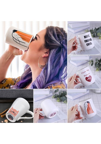 Stil 2 5 Adet 3D Komik Fincan Etiket Domuz Burun Kedi En Iyi Arkadaşlar Aşk Çanta Buzdolabı Çıkartması Kupa Dekor Ev Yatak Odası Duvar Sticker (Yurt Dışından) modelleri