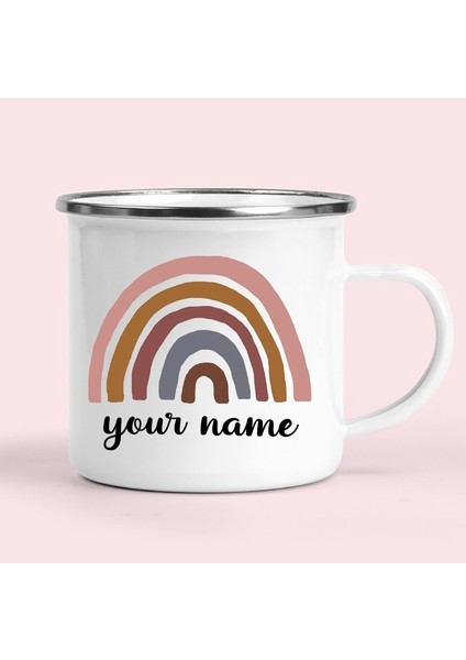 18 Kişiselleştirilmiş Gökkuşağı Kupa Çocuk Kupalar Noel / Yeni Yıl / Çocuk Günü Hediyesi Kamp Ateşi Gökkuşağı Emaye Fincan Özel Çocuk Bardak (Yurt Dışından) fırsatları