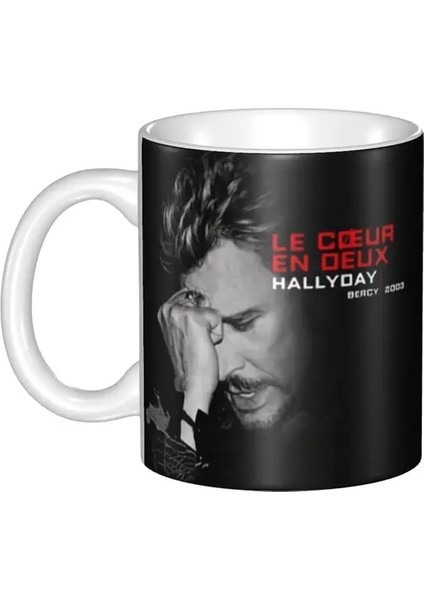 Stil 5 301-400 ml Dıy Johnny Hallyday Kaya Seramik Kupa Özelleştirilmiş Şarkıcı Fransız Fransa Kahve Fincanları Yaratıcı Hediye Açık Çalışma Kamp Bardak (Yurt Dışından)