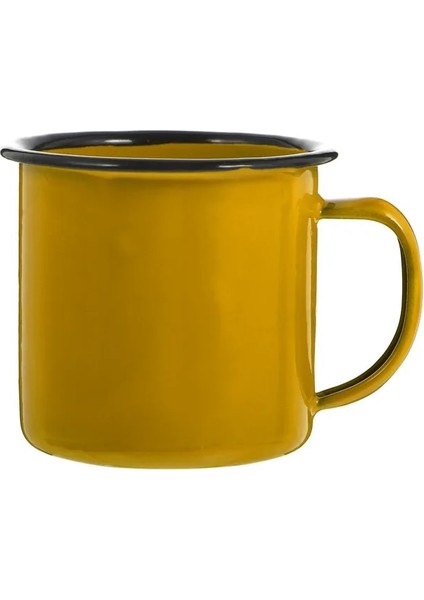 Sarı 7X7X6 cm Vintage Demir Küçük Tass Tencere Kupa Su Bardağı Drinkware Kamp Kulplu Bardaklar Ev Restoran Için Anti-Haşlanma Kupa (Yurt Dışından)