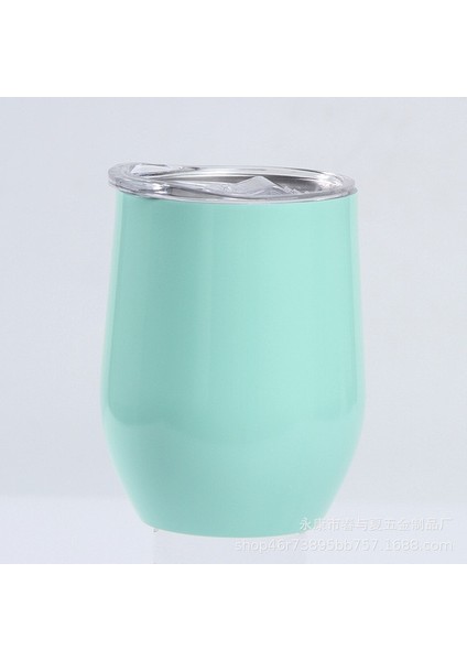 Nane Yeşili 301-400 ml Bardak Isıya Dayanıklı Taşınabilir Yerba Mate Çay Kupa Çift Duvar 304 Paslanmaz Çelik Cola Kapaklı Kaşıklı Saman ve Kapaklı Kupalar (Yurt Dışından)