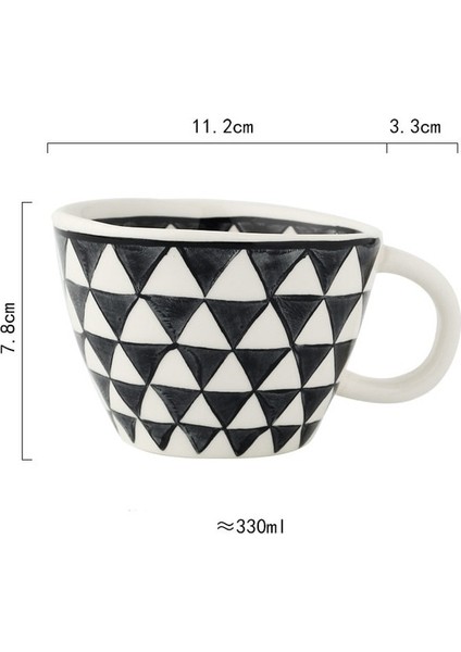 R-330ML 350-100ML Yaratıcı Amerikan Tarzı Seramik Kupalar Kahve Fincanları Öğleden Sonra Çayı Altın Inme Geometri Düzensiz Kahve Fincanı Italyan Espresso Kupa (Yurt Dışından)