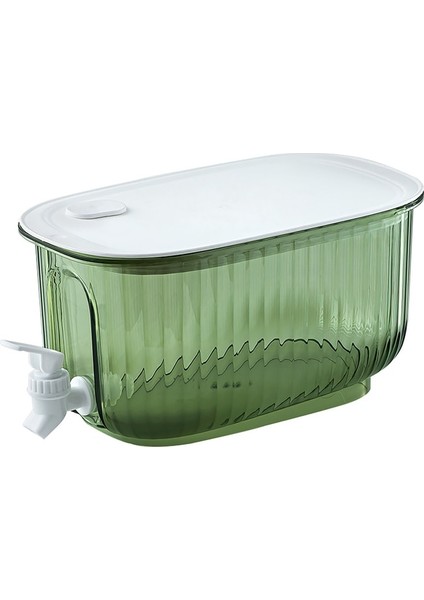 Yeşil 4l Buzdolabı Soğuk Su Isıtıcısı Musluk ile Şeffaf Soğuk Içecek Konteyner Ev Partisi Için Büyük Kapasiteli Sızdırmaz Drinkware (Yurt Dışından)