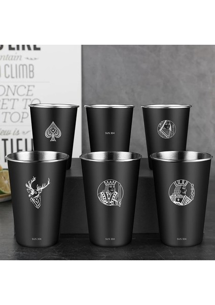 C 550 ml Paslanmaz Çelik Metal Bira Bardağı Soğuk Içecek 400/500 ml Kahve Tumbler Çay Süt Kupalar Ev Kamp Ev Ofis Kullanımı Için (Yurt Dışından) fiyatları