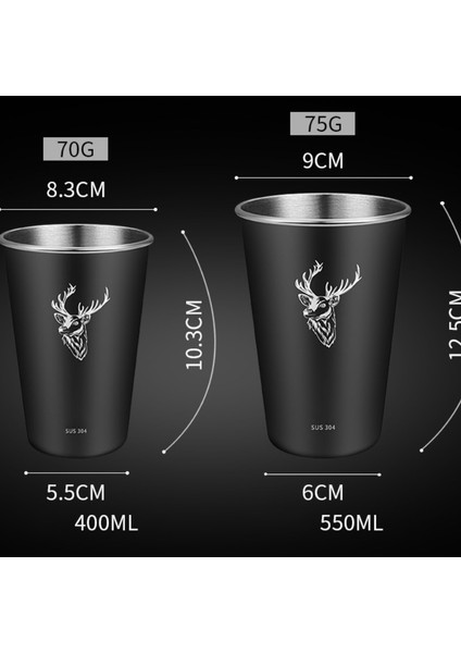 C 550 ml Paslanmaz Çelik Metal Bira Bardağı Soğuk Içecek 400/500 ml Kahve Tumbler Çay Süt Kupalar Ev Kamp Ev Ofis Kullanımı Için (Yurt Dışından) modelleri