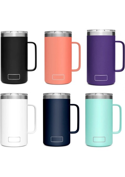 A9 24OZ Kupa Paslanmaz Çelik Tumbler Yetys Süt Kupası Çift Duvar Garrafa Vakum Yalıtımlı Şarap Bardağı Saplı Kahve Su Şişesi (Yurt Dışından)