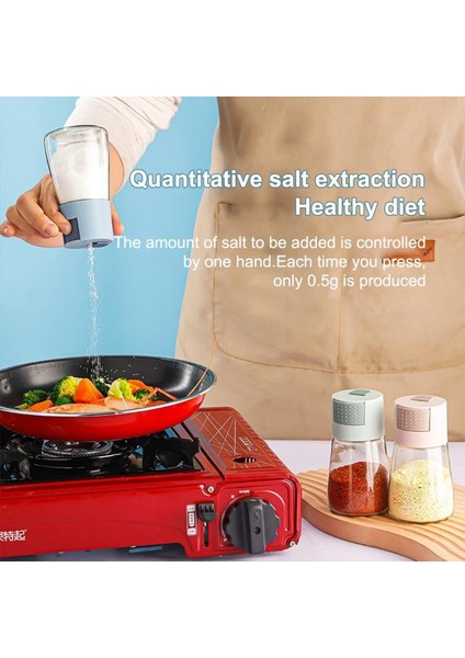 B Ölçülebilir Baharat Kavanoz Tuzluk Pres Tipi 180ML Kontrol Şişesi Biber Baharat Şeker Cam Konteyner Dağıtıcı Teneke Kutu Çalkalayıcı (Yurt Dışından) fırsatları