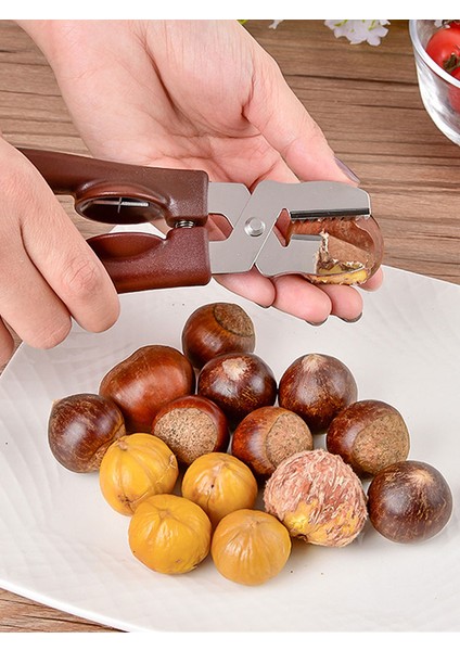 Çok Renkli Kestane Kesici Fındık Kraker Aracı Kestane Kraker Aracı Paslanmaz Çelik Kestane Klip Mutfak Için Uygun Kestane Soyucu (Yurt Dışından)
