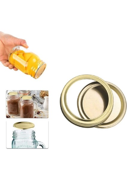 Kapaklar Konserve Kapakları Ağız Mason Kavanoz Bölünmüş Tip Kapaklar Sızdırmazlık Sızdırmazlık Güvenli Mason Depolama Katı Kapaklar Ev Bardak Kapağı Vida Bantları Yüzükler (Yurt Dışından) indirimleri