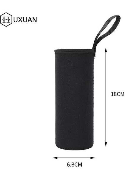 Gül Spor Su Şişesi Kapağı Neopren Yalıtım Kol Çantası Kılıfı 550 ml Taşınabilir Vakum Bardak Seti Kamp Aksesuarları (Yurt Dışından)
