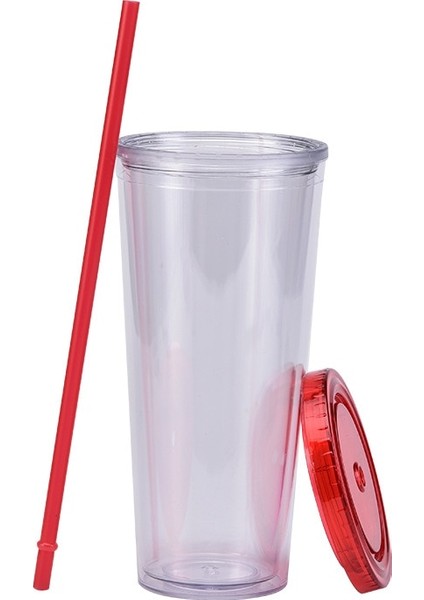 Violet Kapaklı ve Pipetli Yeniden Kullanılabilir Plastik Bardaklar Bluk 24 Oz Plastik Bardaklarda Kişiselleştirilmiş Şeffaf Bardaklar (Yurt Dışından) indirimleri