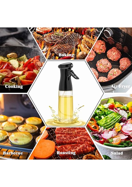 500 ml Siyah Yağ Sprey Şişesi Barbekü Yemeklik Yağ Püskürtücü Mutfak Pişirme Yağı Sprey Boş Şişe Sirke Şişesi Hava Fritöz Sprey Şişesi (Yurt Dışından) indirimleri
