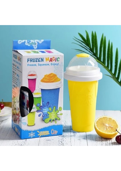 B Sarı 300ML Smoothies Kupası Ev Yapımı Milkshake Şişesi Slush Shake Maker Hızlı Soğutma Kupası Dondurma Slushy Maker Şişe Dropship Için Shake Kupası (Yurt Dışından)