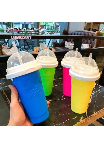 B Sarı 300ML Smoothies Kupası Ev Yapımı Milkshake Şişesi Slush Shake Maker Hızlı Soğutma Kupası Dondurma Slushy Maker Şişe Dropship Için Shake Kupası (Yurt Dışından)