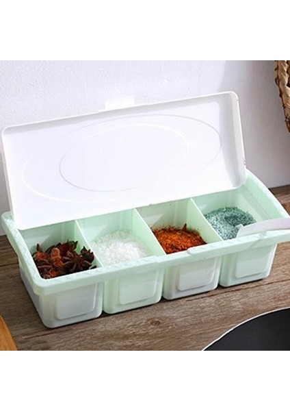 gr 4 Izgaralar Baharat Kutusu Çeşni Saklama Kabı Raf Baharat Kavanoz Kaşık Baharat Kutusu Saklama Kabı Çeşni Kavanozları Baharat Için (Yurt Dışından)