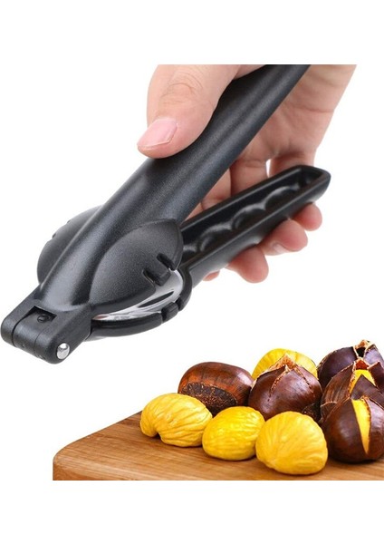 Pembe 2 In 1 Paslanmaz Çelik Hızlı Kuruyemiş Kraker Mutfak Gereçleri Kestane Klip Ceviz Pense Metal Kestane Klip Sheller Somun Açacağı Gadge (Yurt Dışından)