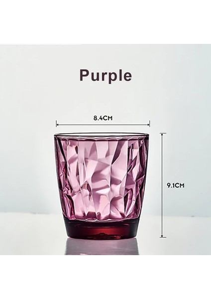 Mor 07 300ML Şeffaf Bardaklar Akrilik Tumbler Plastik Içecek Suyu Buzlu Çay Içme Bardakları Yeniden Kullanılabilir Kırılmaz Züccaciye Çocuklar Hediye (Yurt Dışından)
