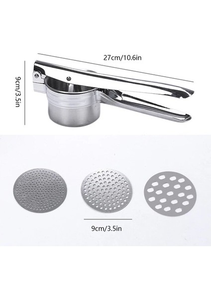 Patates Ezici Paslanmaz Çelik Patates Ezici Ricers Basınçlı Çamur Püresi Sebze Meyve Basın Makinesi Sarımsak Baskı Mutfak Pişirme Araçları (Yurt Dışından)