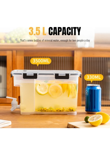 Açık Yeşil 3.5l Musluklu Içecek Dispenseri Temizle Dikdörtgen Kavanoz Içecek Içecek Meyve Çaydanlık Tankı Buzdolabı Suyu Su Isıtıcısı Soğuk Su Sürahisi (Yurt Dışından) modelleri