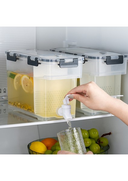 Açık Yeşil 3.5l Musluklu Içecek Dispenseri Temizle Dikdörtgen Kavanoz Içecek Içecek Meyve Çaydanlık Tankı Buzdolabı Suyu Su Isıtıcısı Soğuk Su Sürahisi (Yurt Dışından) fırsatları