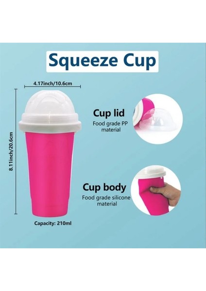 B Yeşil 300ML Yaz Silikon Slushy Bardak Smoothie Bardağı Kum Buz Bardağı Tutam Kum Buz Bardağı Ezilmiş Buz Bardağı Yaz Shake Bardağı Ev Dondurma Bardağı Dıy (Yurt Dışından)