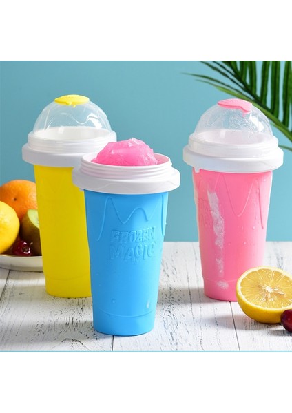 B Yeşil 300ML Yaz Silikon Slushy Bardak Smoothie Bardağı Kum Buz Bardağı Tutam Kum Buz Bardağı Ezilmiş Buz Bardağı Yaz Shake Bardağı Ev Dondurma Bardağı Dıy (Yurt Dışından)