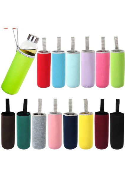 550ML-MAVI 550ML Taşınabilir Neopren Vakum Bardak Kol Su Şişesi Kapağı Yalıtkan Kol Çantası Cam Şişe Kılıfı Kılıfı Spor Kamp Aksesuarı (Yurt Dışından) modelleri