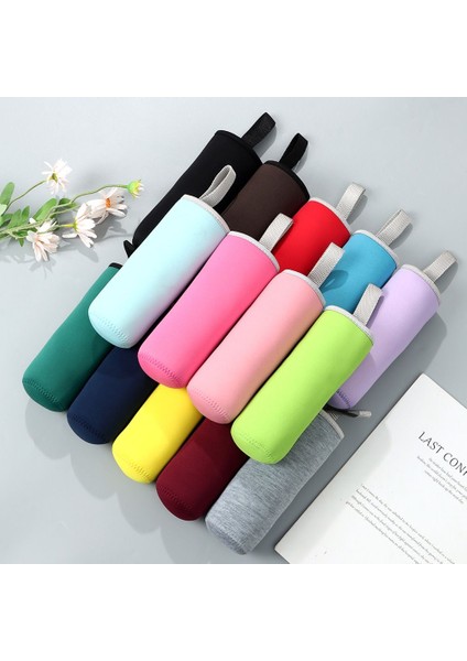 550ML-MAVI 550ML Taşınabilir Neopren Vakum Bardak Kol Su Şişesi Kapağı Yalıtkan Kol Çantası Cam Şişe Kılıfı Kılıfı Spor Kamp Aksesuarı (Yurt Dışından) fırsatları