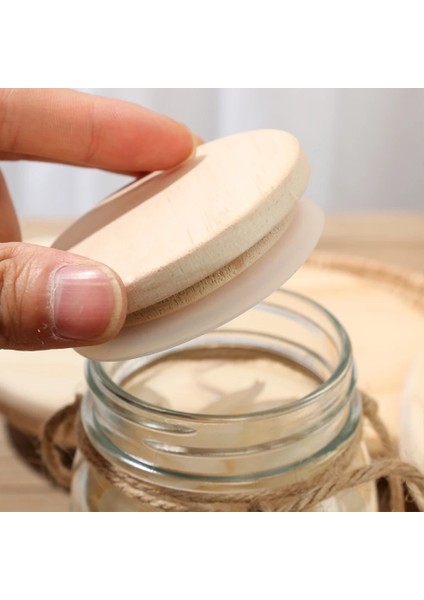 BOYUT-86MM Yeniden Kullanılabilir Bambu Ahşap Kapaklar Saman Delikli Smoothies Konserve Depolama Şişeleri Mason Kavanoz Kapağı Geniş Ağızlı Bardak Çevre Dostu Kapakları (Yurt Dışından) modelleri