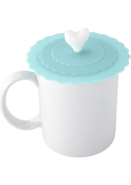 Açık Mavi Sevimli Su Içme Bardağı Kapağı Silikon Toz Önleyici Kase Kapağı Fincan Mühürleri Cam Isıya Dayanıklı Çay Bardağı Kapakları Çapı 10 cm (Yurt Dışından) fiyatları