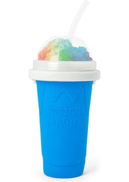 Mavi Hızlı Dondurulmuş Smoothies Bardak Dondurma Slushy Yapımcısı Bardak Kupa Ev Yapımı Milkshake Şişesi Shake Makinesi Hızlı Soğutma Fincan 350 ml (Yurt Dışından)