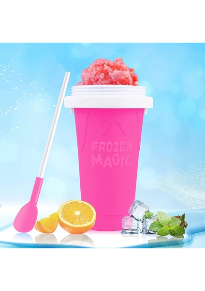 Mavi Hızlı Dondurulmuş Smoothies Bardak Dondurma Slushy Yapımcısı Bardak Kupa Ev Yapımı Milkshake Şişesi Shake Makinesi Hızlı Soğutma Fincan 350 ml (Yurt Dışından)