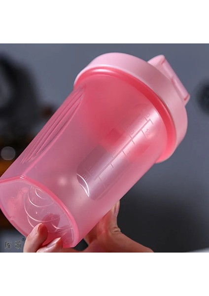 Pembe 400ML 400ML Fitness Spor Su Şişesi Moda Basit Shaker Bardak Protein Tozu Beslenme Milkshake Ölçekli Su Bardağı Karıştırma Bardağı (Yurt Dışından) indirimleri