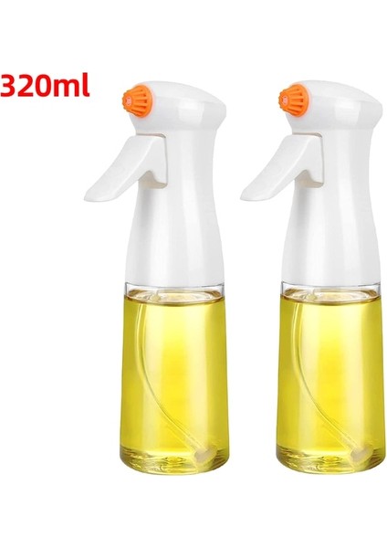 2 Adet 320 ml Beyaz 2 Adet Yükseltilmiş Mutfak Zeytinyağı Püskürtücü Şişe Pişirme Pişirme Sirke Sis Püskürtücü Barbekü Sprey Şişesi Pişirme Piknik Aracı (Yurt Dışından)
