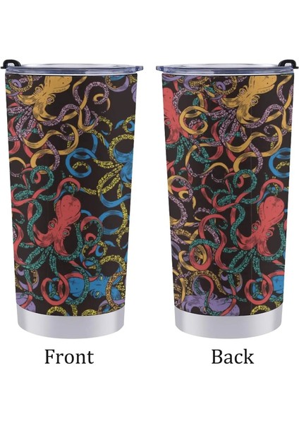 Stil 5 Ahtapot Tumbler Paslanmaz Çelik Vakum Yalıtımlı Kahve Fincanı Çift Duvar Kahve Kupa Seyahat Araba Kapaklı Bardak Gençler Çocuklar Için Hediye (Yurt Dışından) fırsatları