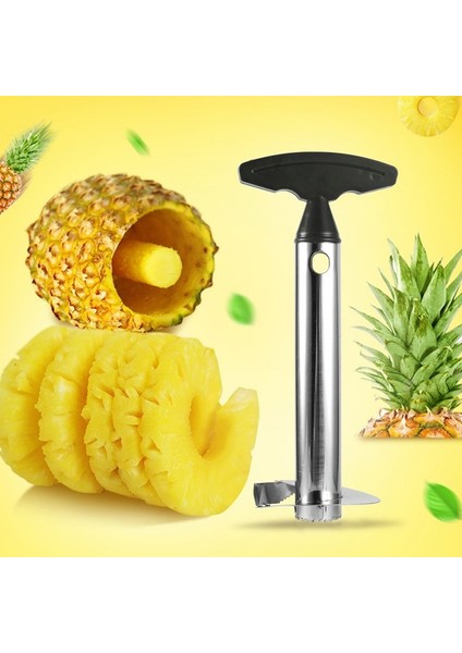 Sarı Paslanmaz Çelik Ananas Dilimleme Soyucu Meyve Tart Dilimleme Mutfak Kolay Araç Ananas Spiral Kesim Makinesi Mutfak Aksesuarları (Yurt Dışından)