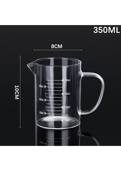 350ML Cam Ölçüm Kabı Şeffaf Cam Süt Kupası Büyük Sıvı Ölçüm Sürahisi Mutfak Ölçü Ölçeği ile Pişirme Pişirme Mutfak Gereçleri (Yurt Dışından)