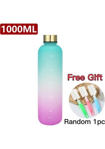 12 1000 ml 1 Litre Su Şişesi Motivasyon Içme Şişesi Spor Su Şişeleri Zaman Işaretleyici Çıkartmalar ile Taşınabilir Yeniden Kullanılabilir Plastik Bardaklar (Yurt Dışından)