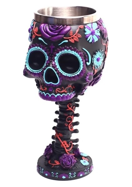 Stil 1 200 ml Kafatası Kadeh Reçine Çelik Bardak Yaratıcı Bira Kupa Gotik 3D Şarap Cam Kupalar Çay Kupa Kokteyl Cam Anime Kupa Cadılar Bayramı Hediye (Yurt Dışından)