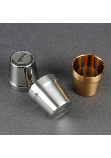 304 175 ml 1 Espresso Kupalar Çift Duvar Paslanmaz Çelik Espresso Bardak Seti, Yalıtımlı Kahve Kupaları Yıllarca Dayanır Kolay Temizlenen Bar Drinkware (Yurt Dışından)