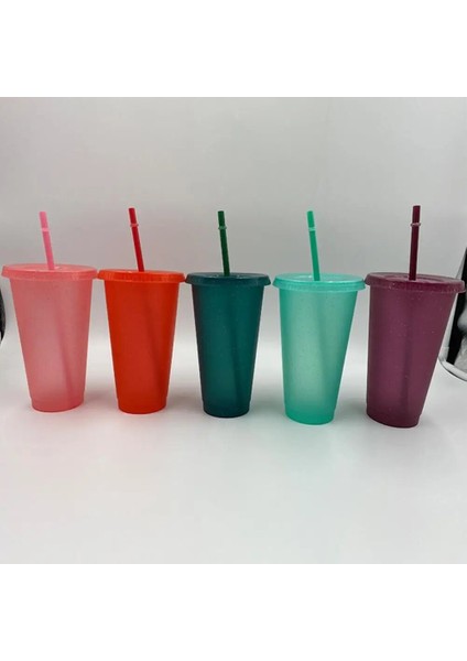 Kırmızı L Flaş Tozu Su Şişeleri Kız Için Samanlı Yeniden Kullanılabilir Sert Plastik Tumbler Kapaklı Kahve Fincanı Drinkware Noel Hediyesi (Yurt Dışından) fiyatları