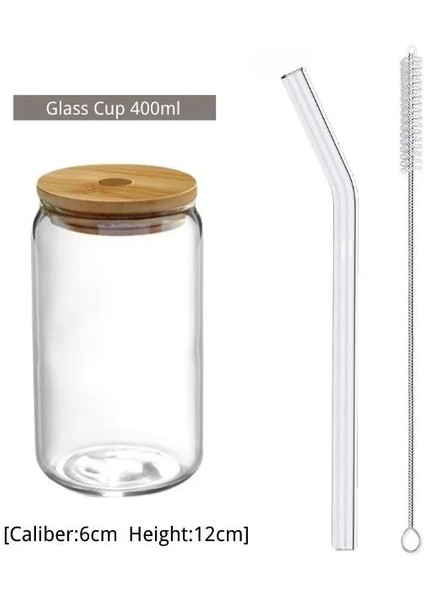 Dudaklı S 48 Saat ile Gemi 400/500 ml Şeffaf Içme Gereçleri Kahve Cam Pipetli Bardak Şarap Süt Bira Kola Suyu Soğuk Drinkware El Yapımı Kutu (Yurt Dışından)