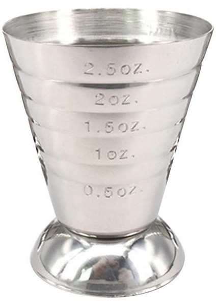 Gümüş Dayanıklı Kokteyl Jigger Sabit Taban Kolay Temizlenebilir Leke Tutmaz Ölçüm Kabı Gıda Sınıfı Ölçüm Kabı Bar Aracı (Yurt Dışından)